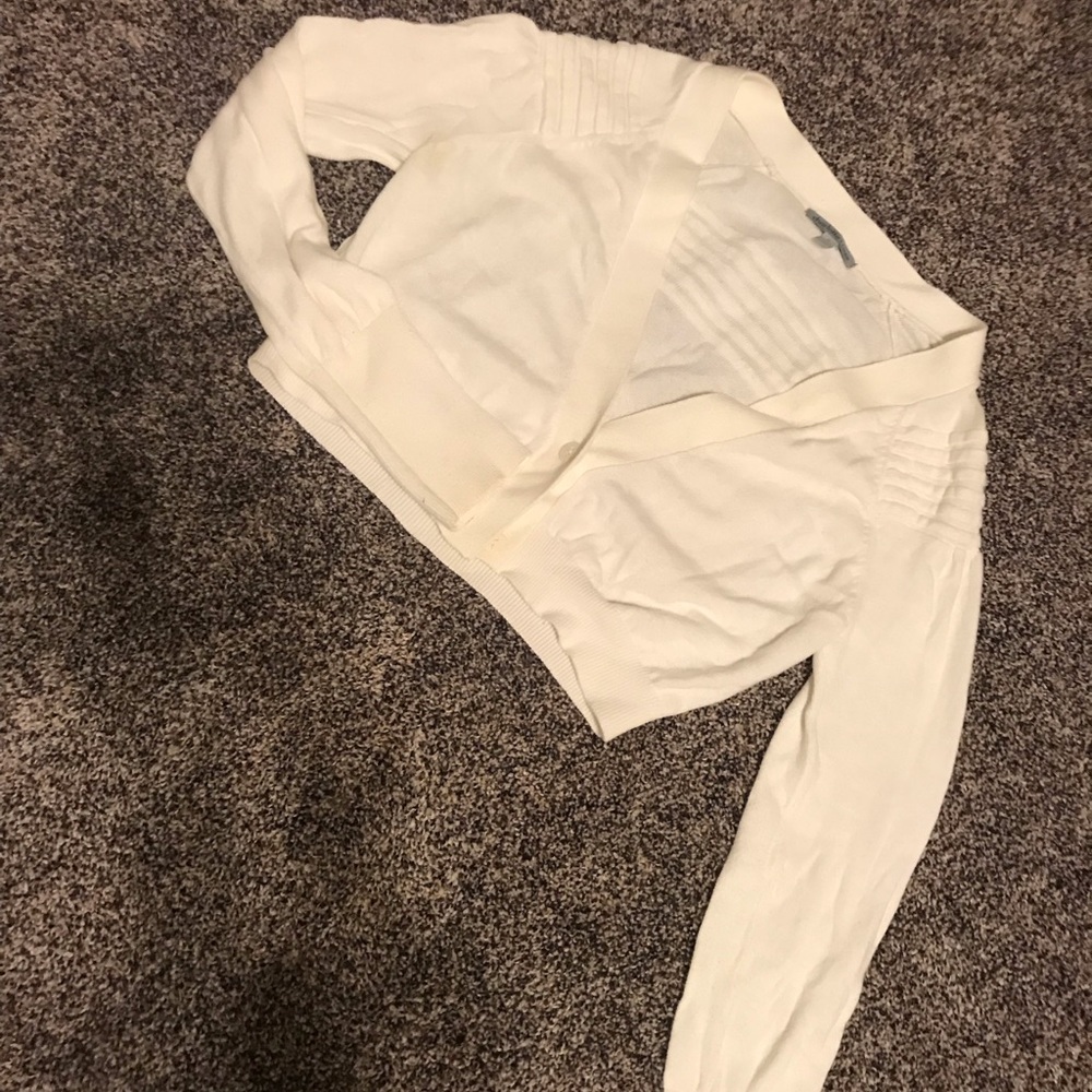 White Cardigan: mid length